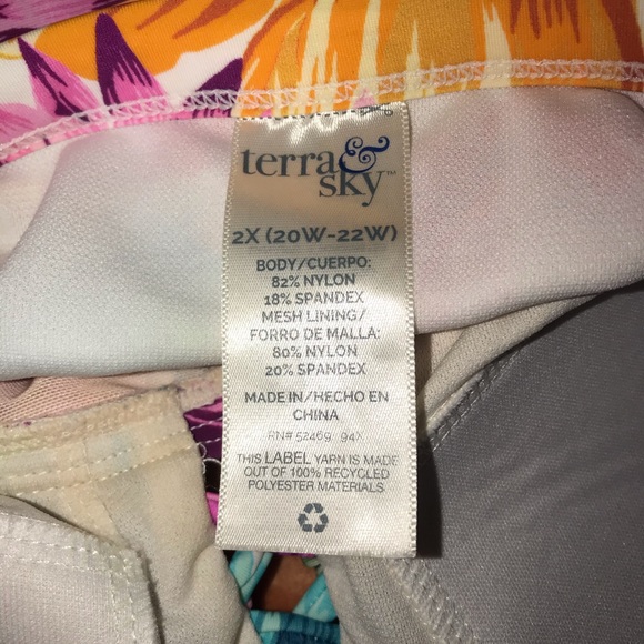 Terra & Sky ruffle one piece swim suit - Picture 2 of 3